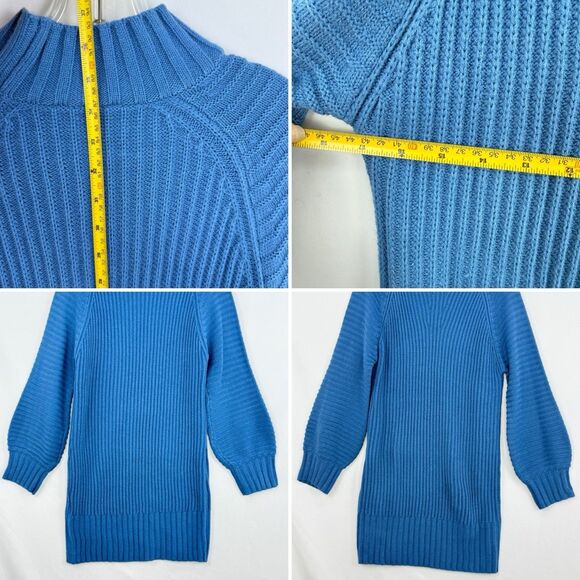 Women’s Knitted Dress Ladies Turtleneck Long Sleeve Mini Sweater Dress Size M/L - Picture 12 of 16